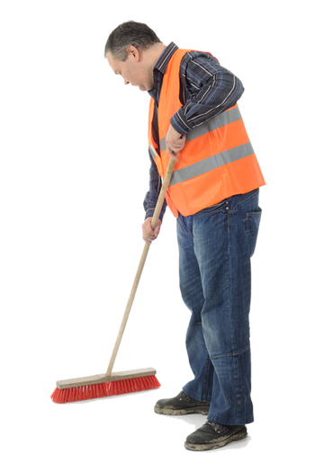 Photo Man Sweeping